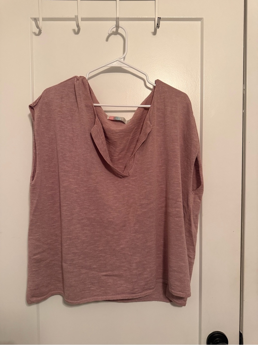 Free People Dusty Rose Sleeveless Hooded Pullover